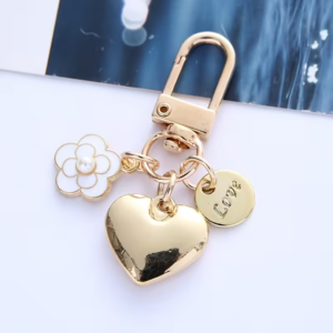 1pc Fashion Alloy Heart Keychain Pendant