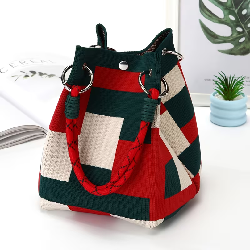 Women's Portable Knit Handbag - Image 3