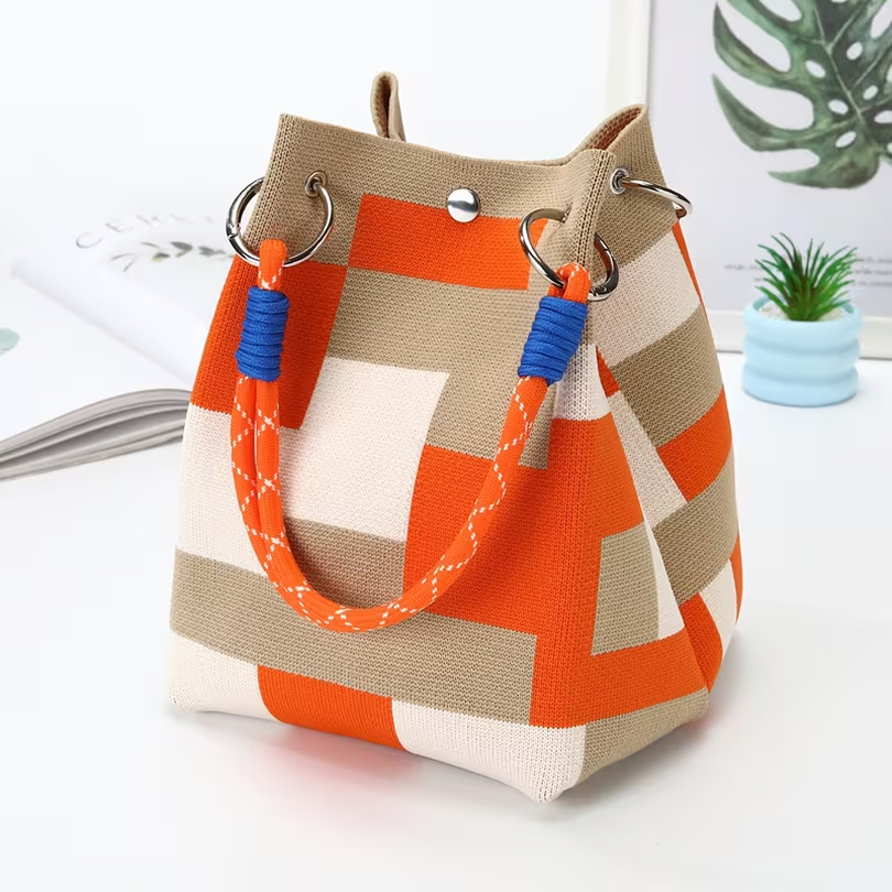 Women's Portable Knit Handbag - Image 2
